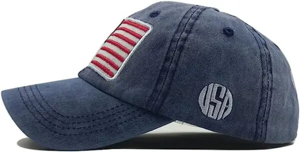 LOKIDVE Men's USA American Flag Baseball Cap Embroidered Polo Style Military Army Trucker Hat