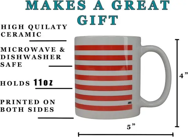 Rogue River Tactical Best Coffee Mug USA Old Glory Flag American Patriot Novelty Cup Great Gift Idea For Men Dad Father Husband Military Veteran Conservative (Old Glory) - Image 3