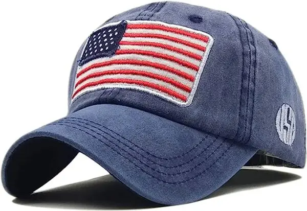 LOKIDVE Men's USA American Flag Baseball Cap Embroidered Polo Style Military Army Trucker Hat - Image 2