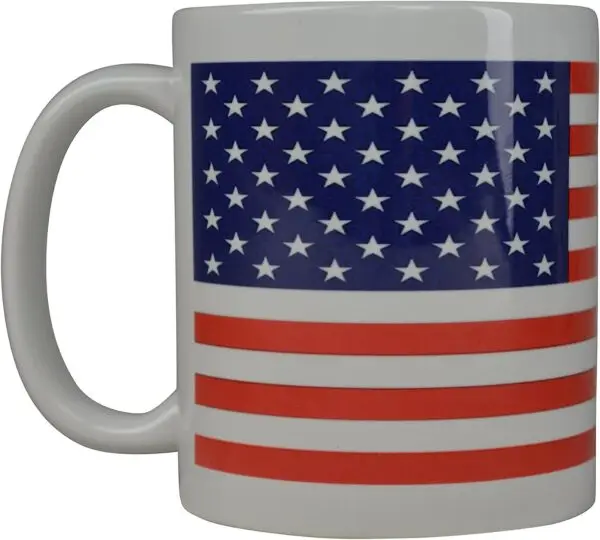 Rogue River Tactical Best Coffee Mug USA Old Glory Flag American Patriot Novelty Cup Great Gift Idea For Men Dad Father Husband Military Veteran Conservative (Old Glory)